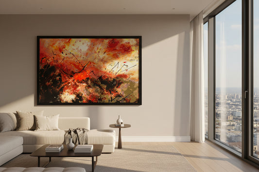 Daniel Bulimar Henciu Acrylic Abstract Painting 146x96cm
