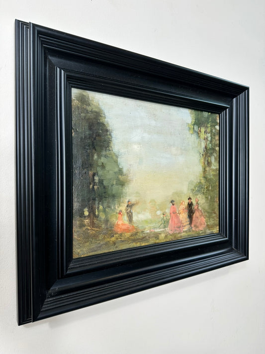 William George Robb - The Picnic Limpsfield - Original 1912 Oil Painting