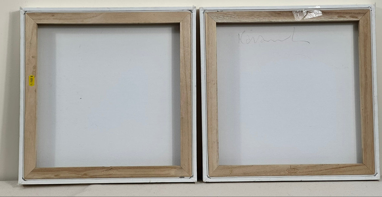 Mark Karasick - Raspberry Diptych - Mixed Media Encaustic