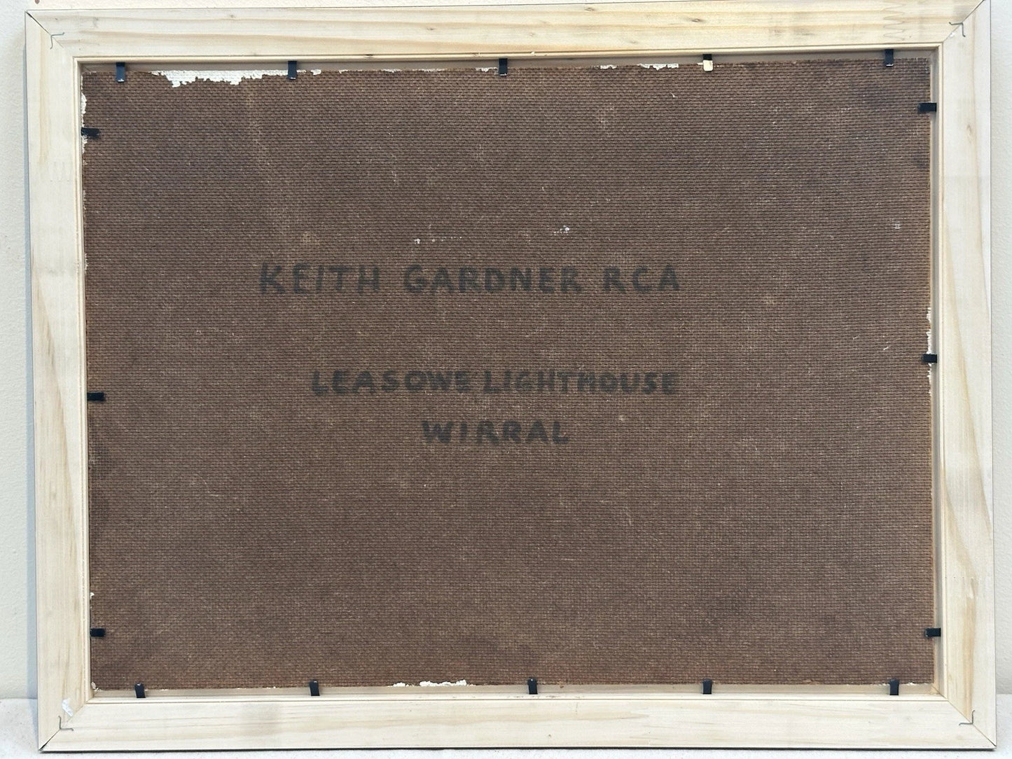 Keith Gardner RCA Framed Oil Painting Leasowe Lighthouse Wirral Signed Art