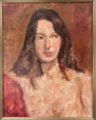 Expressive modern British portrait painting by Dunlop