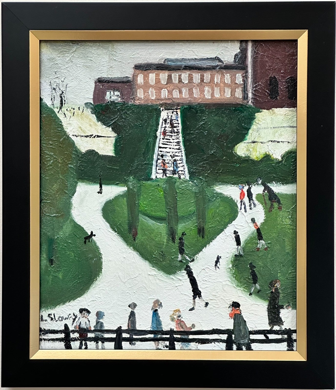 John Goodlad northern industrial town painting of Peel Park