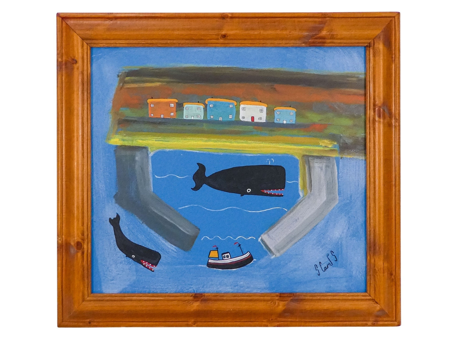 Steve Camps (b.1957) - Hide and Seek - Cornish Oil on Board
