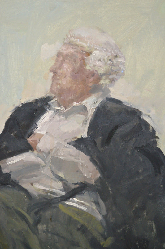 Tom Coates RP NEAC PS RBA RWS HonRWA - Oil Portrait of Seated Judge 76x61cm