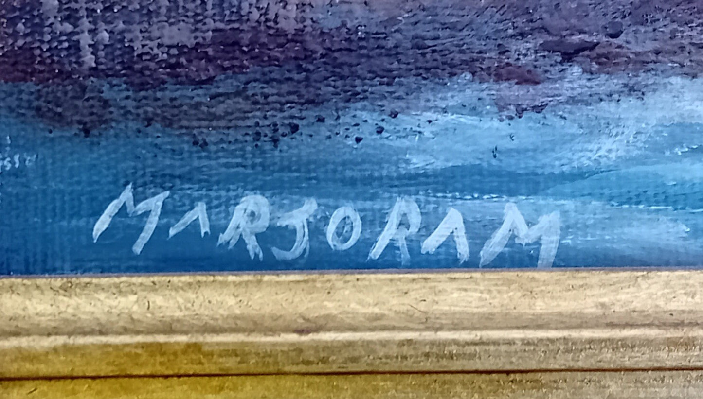 Jerry Marjoram - Irish Landscape Connemara Oil on Canvas 30x40cm Sheep Grazing
