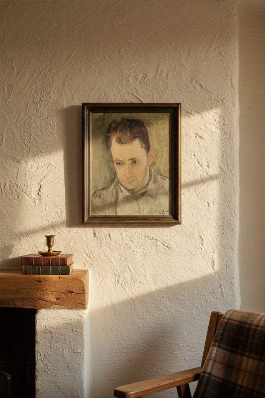 Ingeborg Jensen 1939 Original Portrait Oil Painting Norway 36x43cm Signed Framed