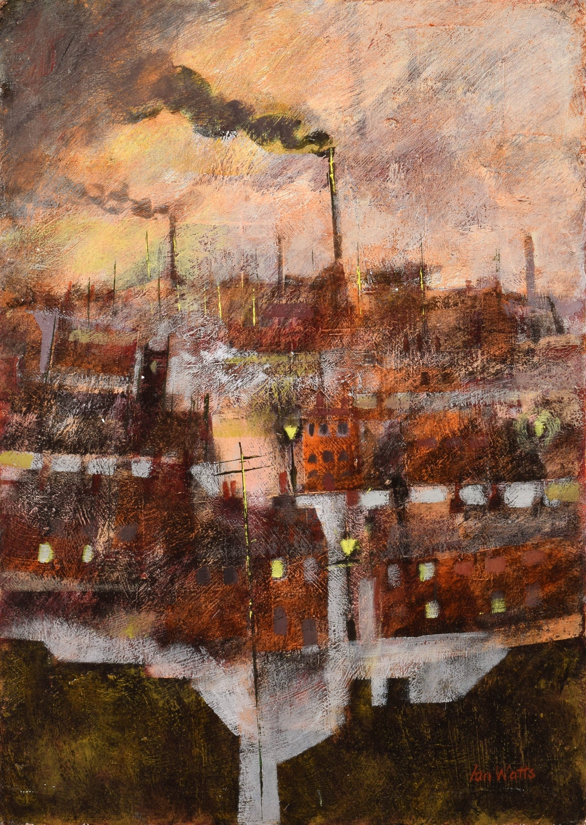 Ian Watts - Street Lamps - Original Northern Art