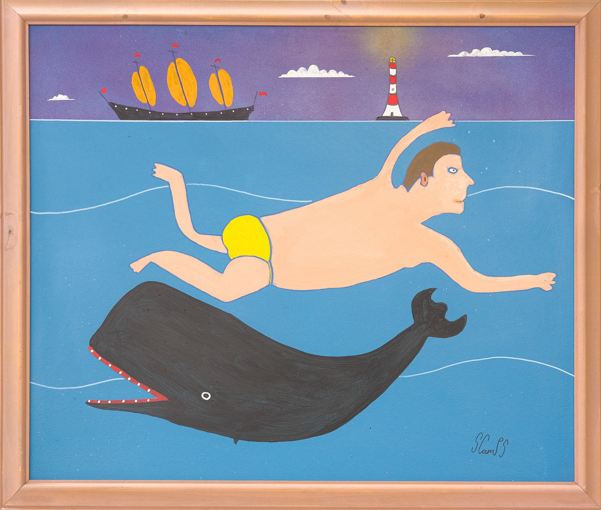 Steve Camps (b.1957) - The Wild Swimmer