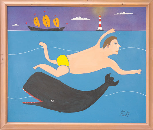 Steve Camps (b.1957) - The Wild Swimmer