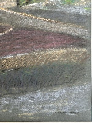 Adolf Hiremy-Hirschl Pastel Quarry Scene 1917 Austro-Hungarian 48x32cm