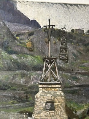 Adolf Hiremy-Hirschl Pastel Quarry Scene 1917 Austro-Hungarian 48x32cm
