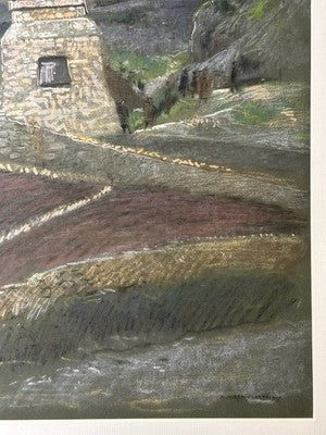 Adolf Hiremy-Hirschl Pastel Quarry Scene 1917 Austro-Hungarian 48x32cm
