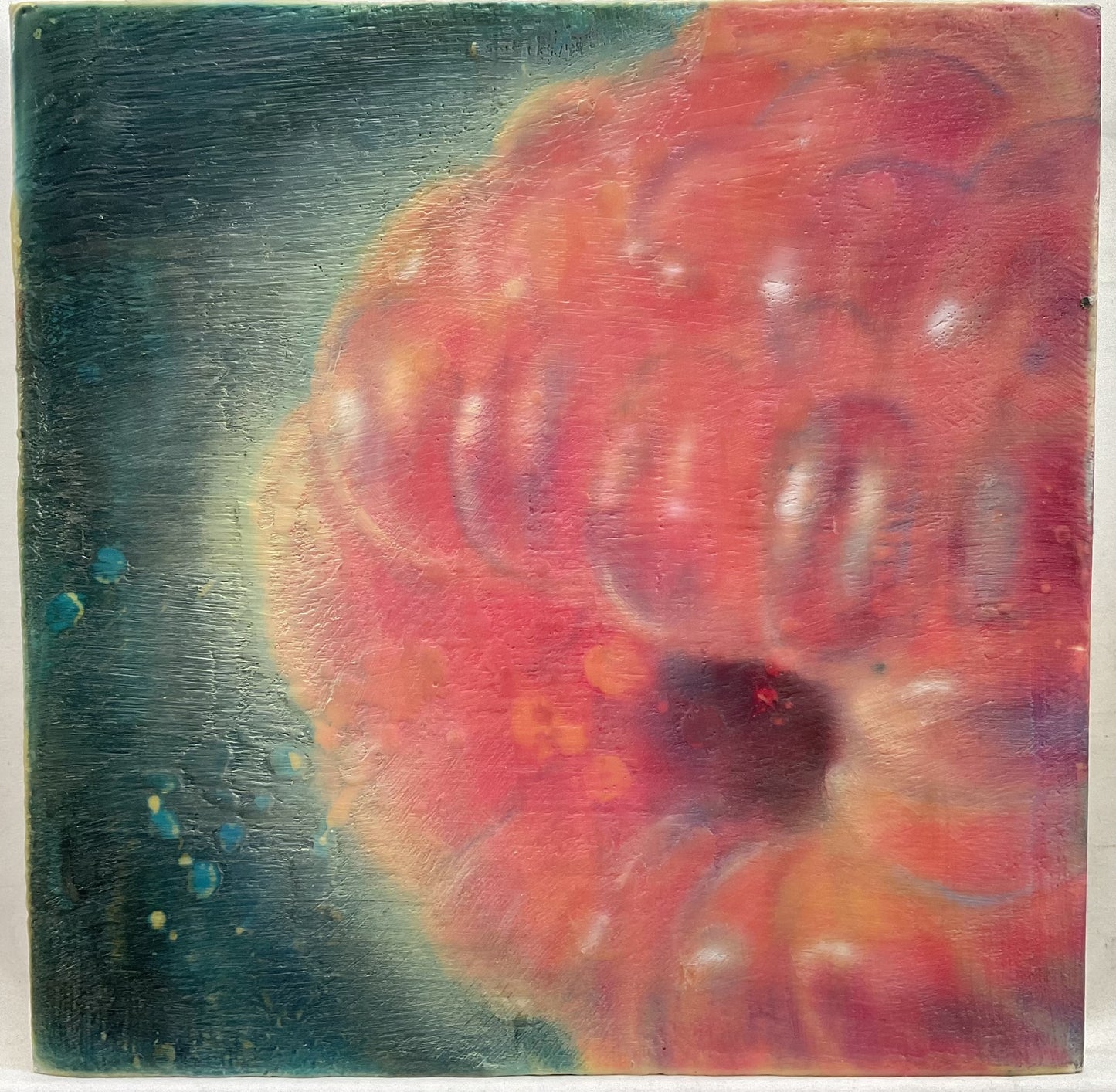 Mark Karasick - Raspberry Diptych - Mixed Media Encaustic