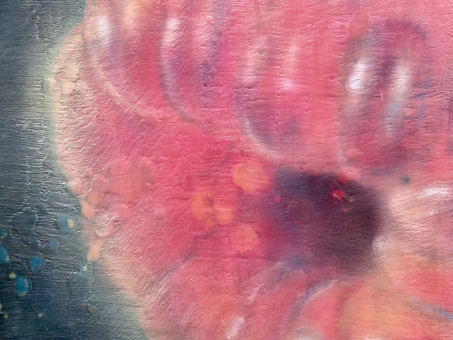 Mark Karasick - Raspberry Diptych - Mixed Media Encaustic