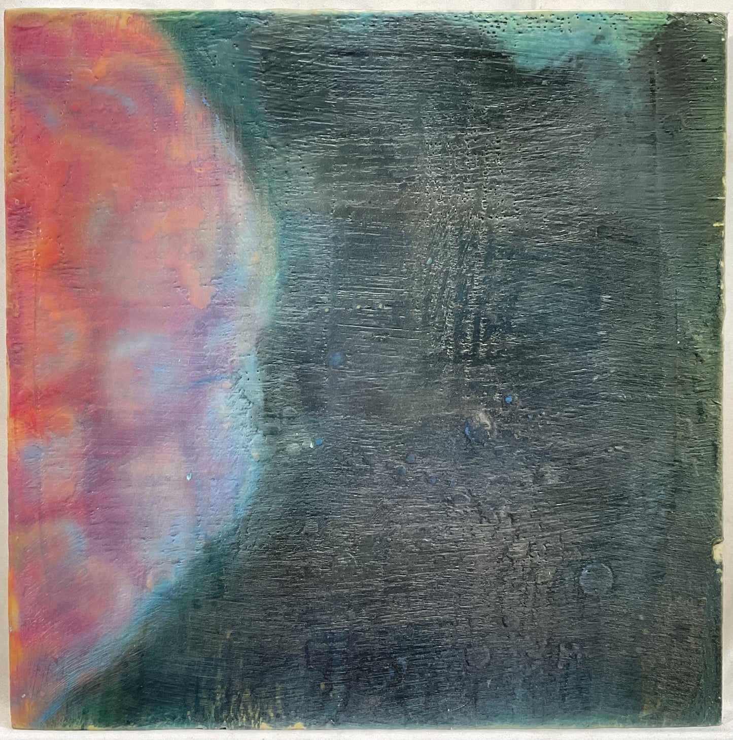 Mark Karasick - Raspberry Diptych - Mixed Media Encaustic