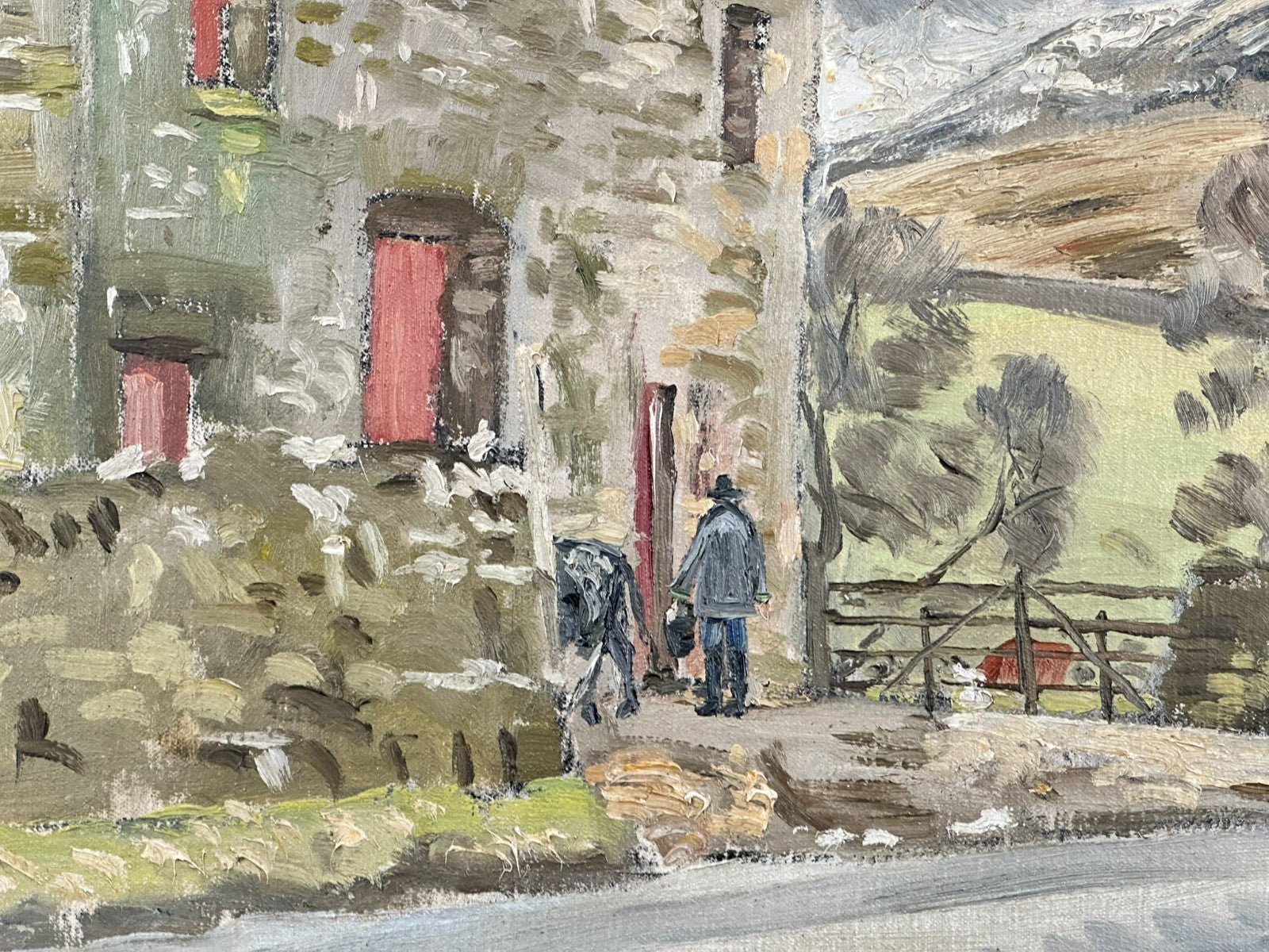 Original Thomas Kerkham Oil Painting - Swaledale Yorkshire Dales - Slade School