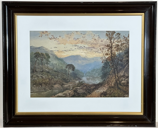Thomas Miles Richardson Senior Sunset Trossachs Scotland 46x31cm with provenance