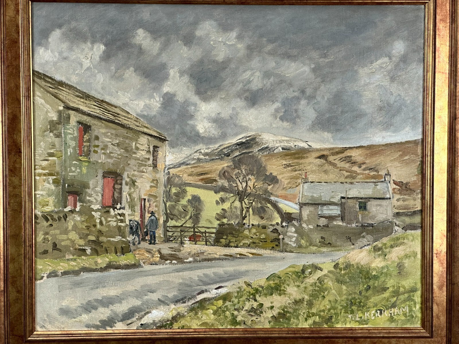 Original Thomas Kerkham Oil Painting - Swaledale Yorkshire Dales - Slade School