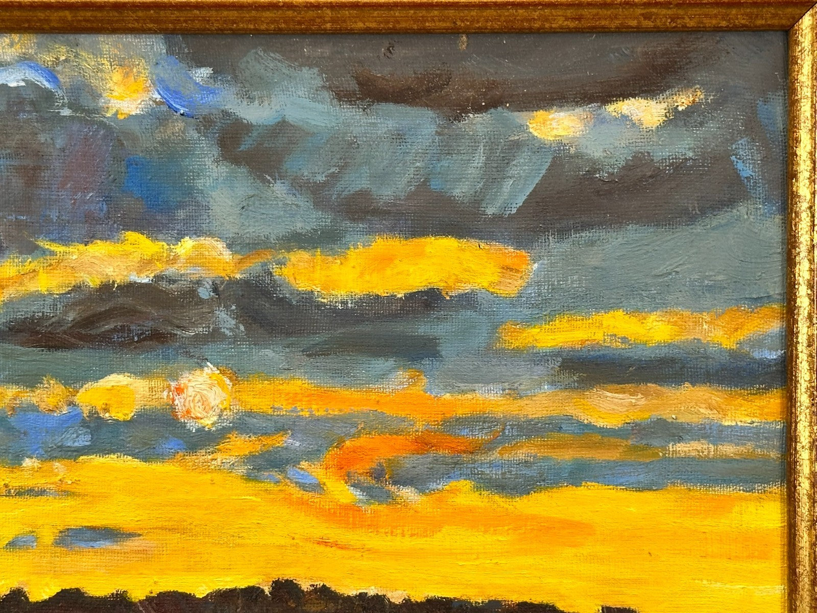 Keith Gardner RCA - Coastal Sunset . Original Oil Painting Harbour Boat Framed