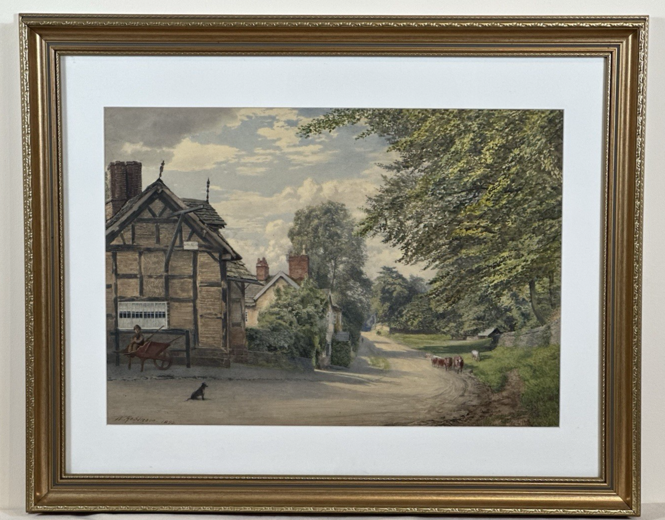 William Robinson 1835–1895 Nether Alderley Cheshire Watercolour 42x59cm