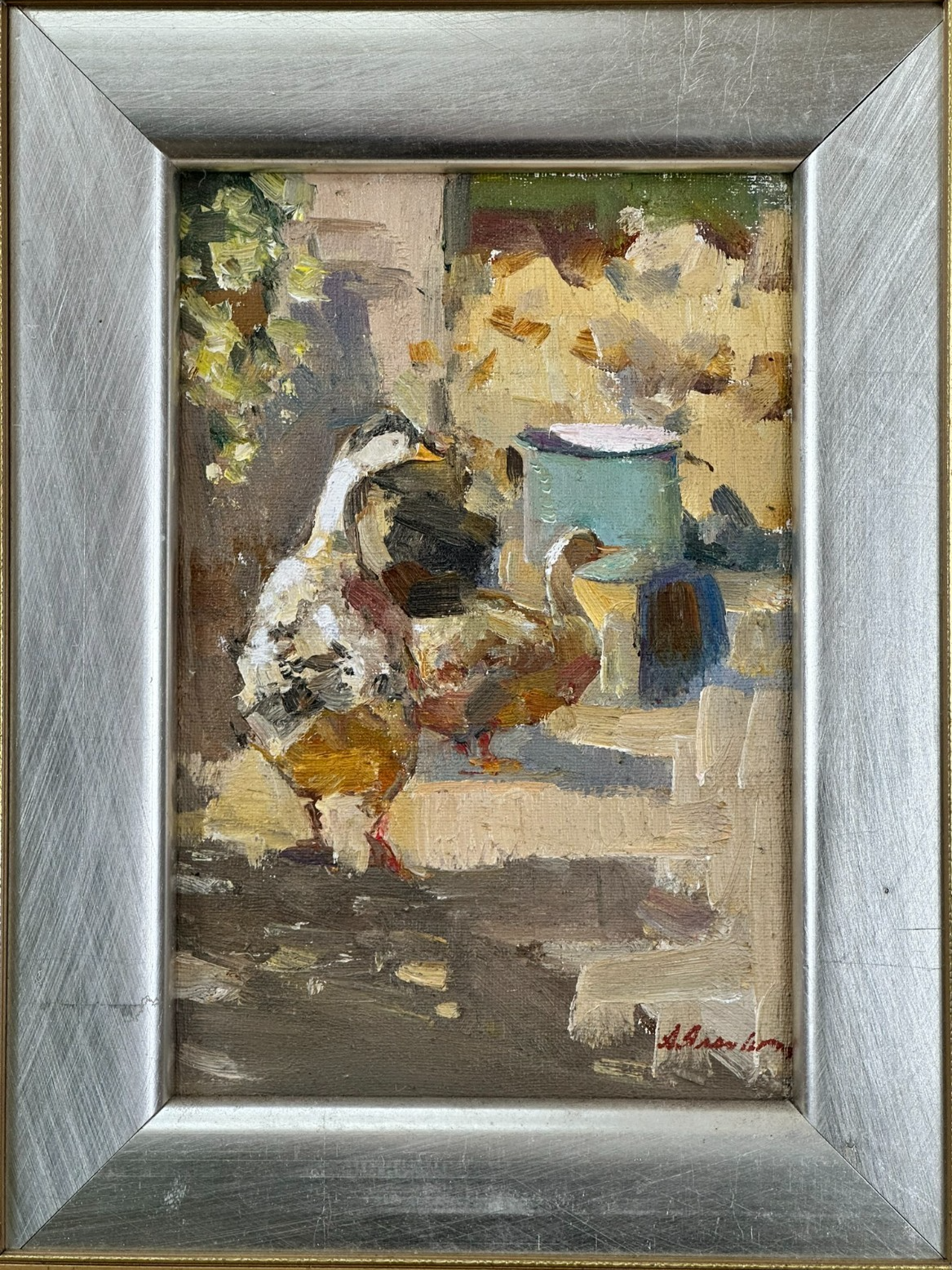 Andriy Yalanskyi - Ducks - Original Oil Painting by People's Artist of Ukraine