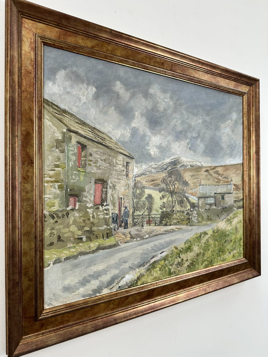 Original Thomas Kerkham Oil Painting - Swaledale Yorkshire Dales - Slade School