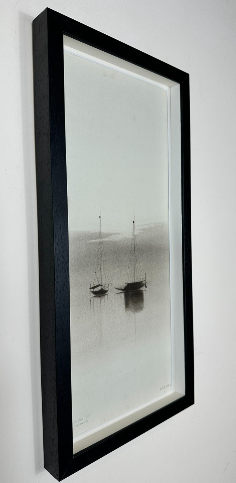 Gopal Ghose Original Watercolour - Morning Mist, The Hooghly - Indian Modernist