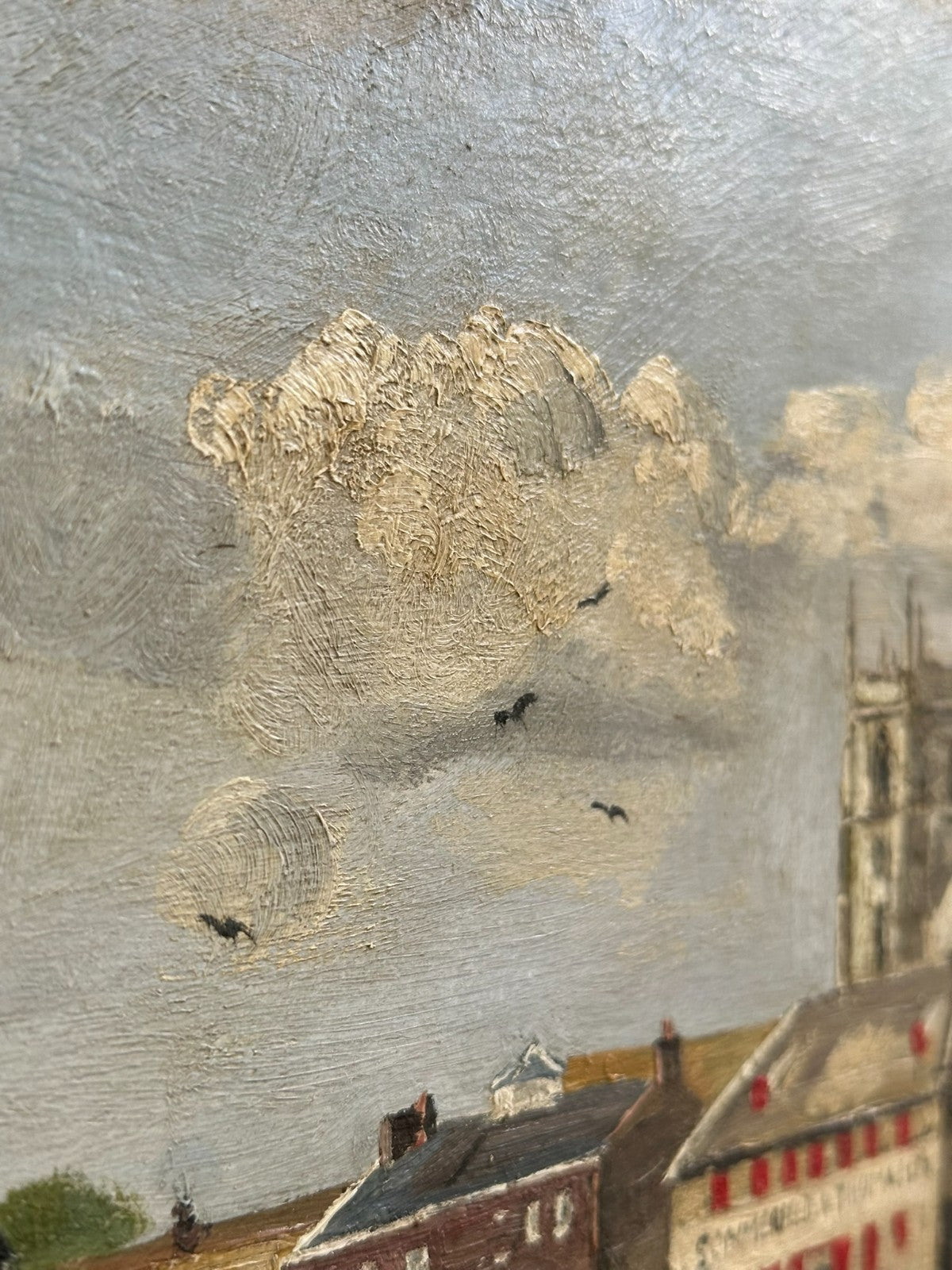 Original Thomas Kerkham Oil Painting -Slade School South Quay Kings Lynn Norfolk