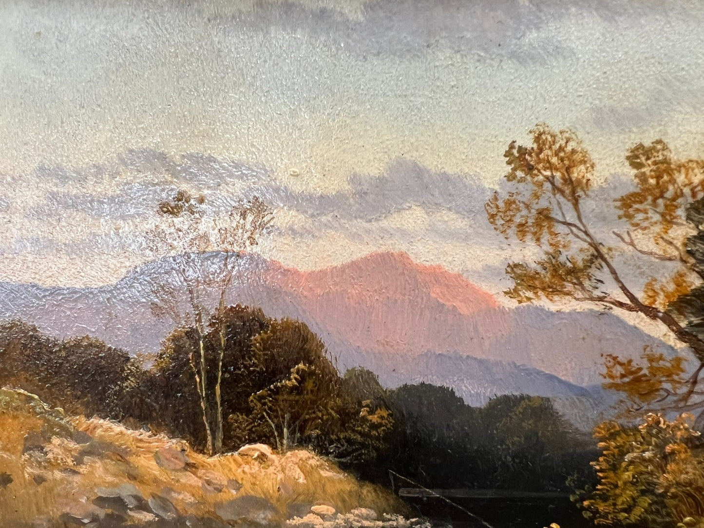 Pair of Original J. Howard Oil Paintings c.1880 Highland River Fishing Scenes