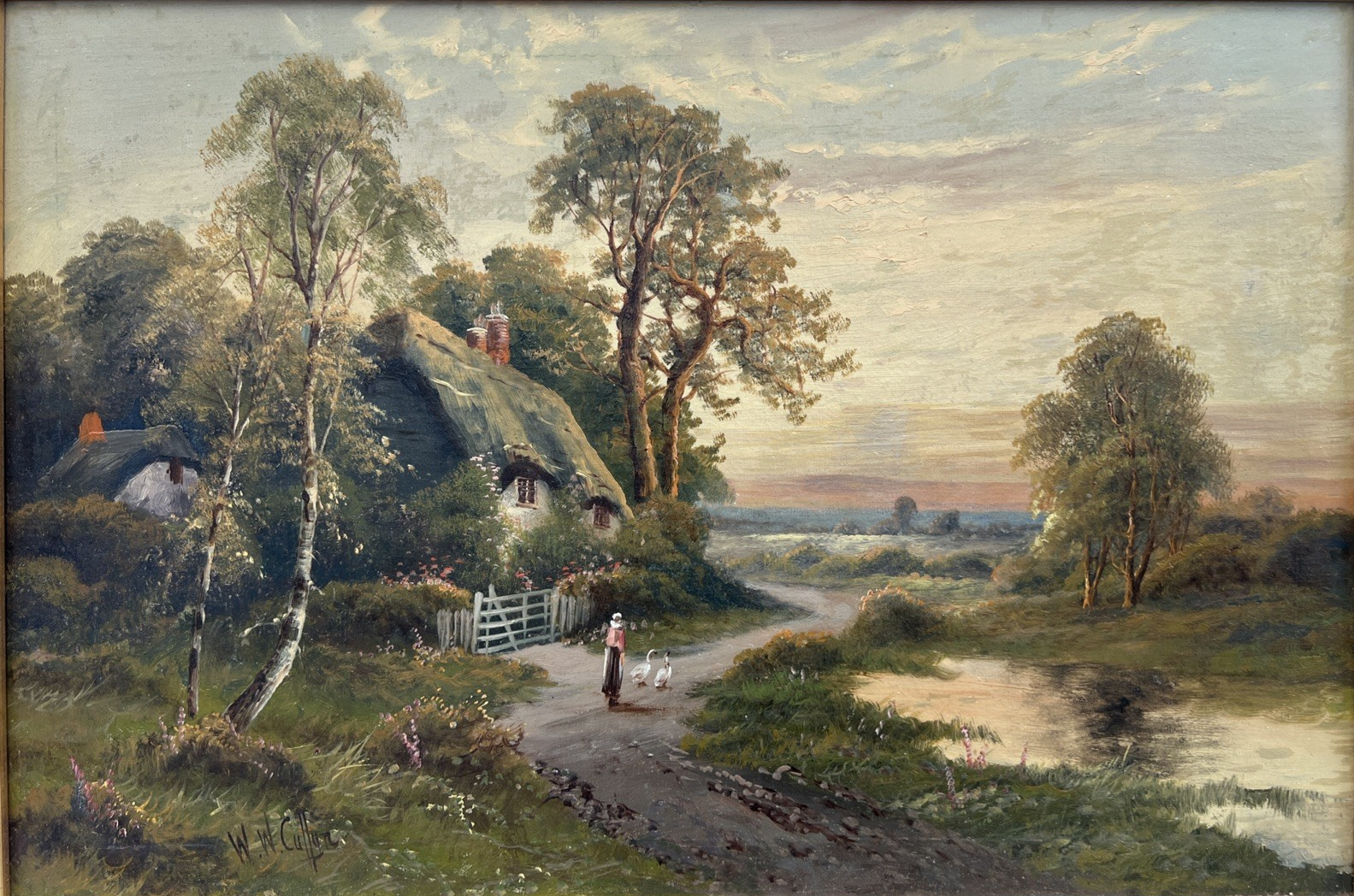 Walter Wallor Caffyn Original Oil Painting English Landscape Framed 61x41cm