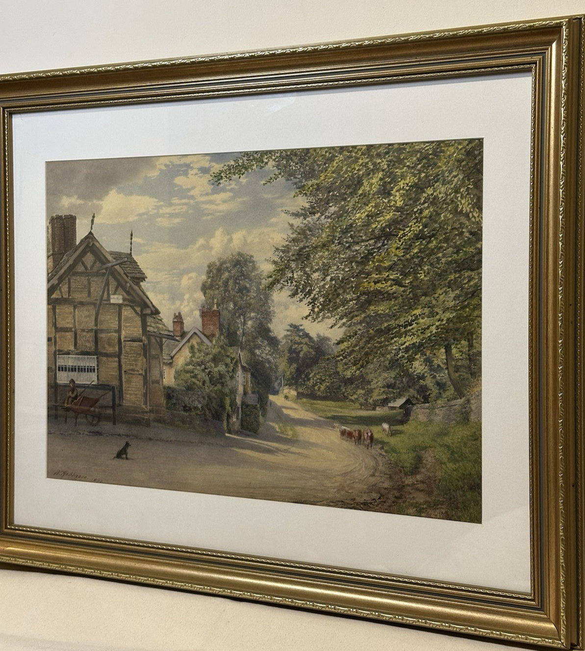 William Robinson 1835–1895 Nether Alderley Cheshire Watercolour 42x59cm