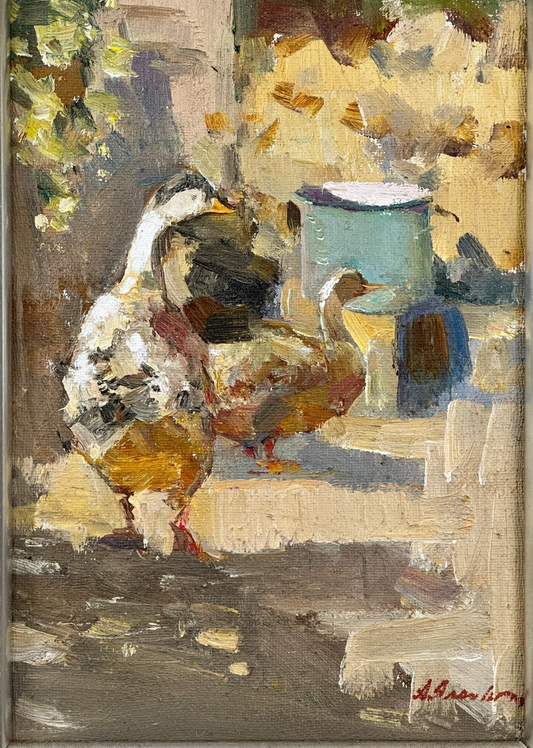 Andriy Yalanskyi - Ducks - Original Oil Painting by People's Artist of Ukraine