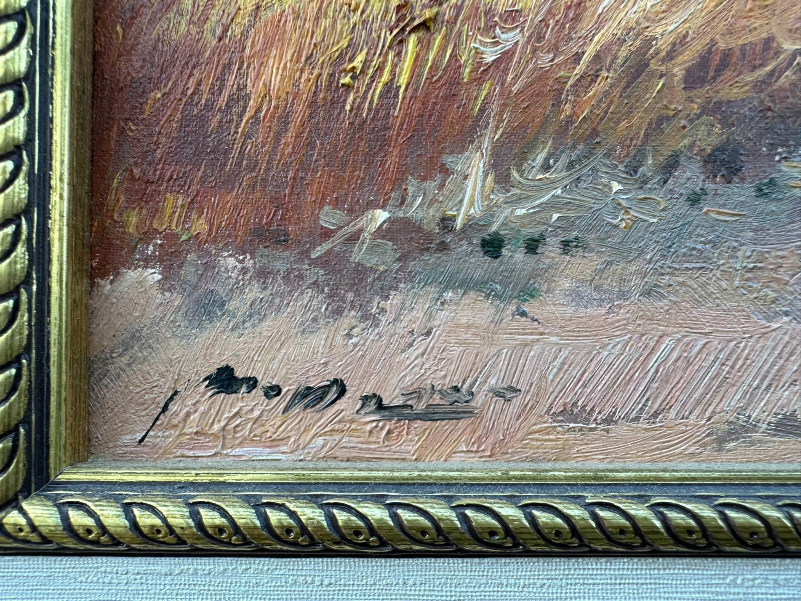 M. Aznar - Beautiful Original Oil Painting – Signed Rural Spanish Landscape