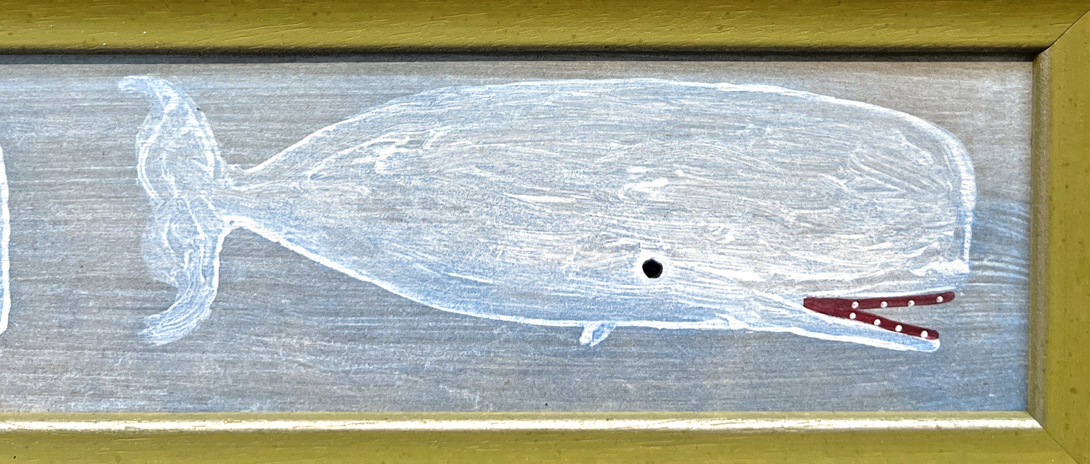 Steve Camps Beluga Whales 2025 Signed Cornish Contemporary Oil Board 8x60cm
