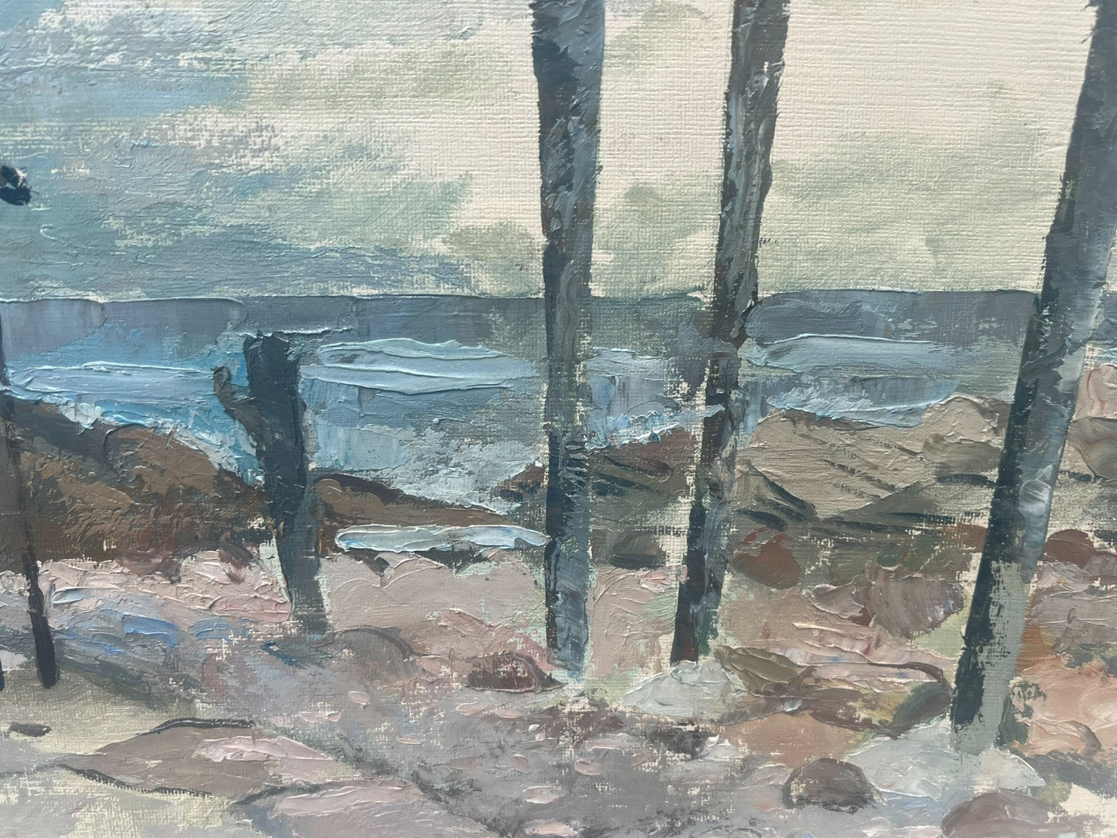 Frank Adcroft Oil ‘Cellardyke’ 40x30cm Signed Original Scottish Seascape