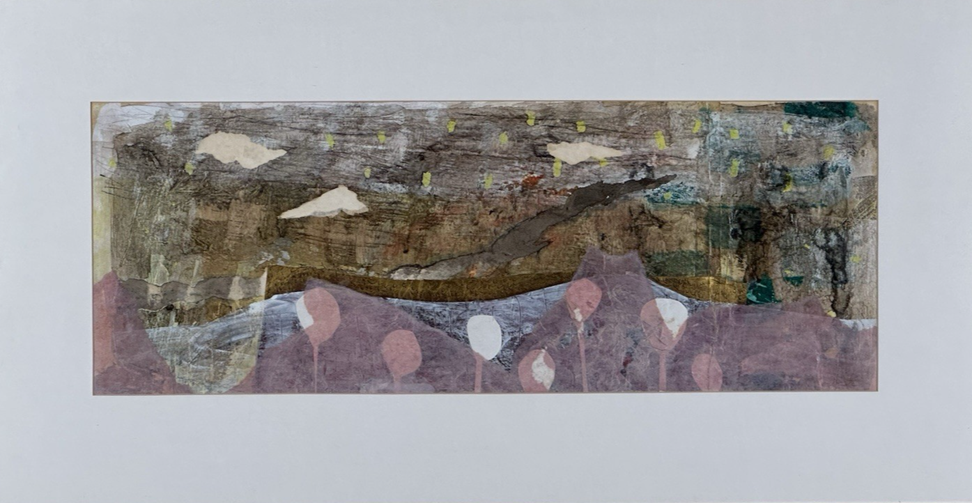 Sara Downham - Lotto , Large Mixed Media Painting - ARROCHAR ALPS The Cobbler