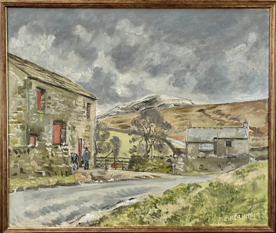 Original Thomas Kerkham Oil Painting - Swaledale Yorkshire Dales - Slade School