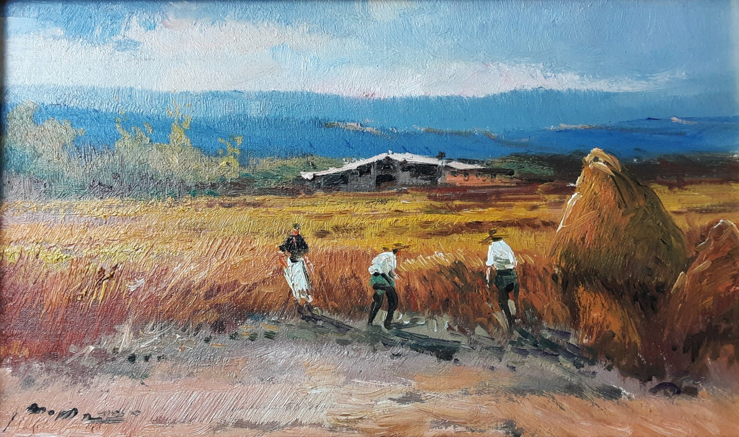 M. Aznar - Beautiful Original Oil Painting – Signed Rural Spanish Landscape