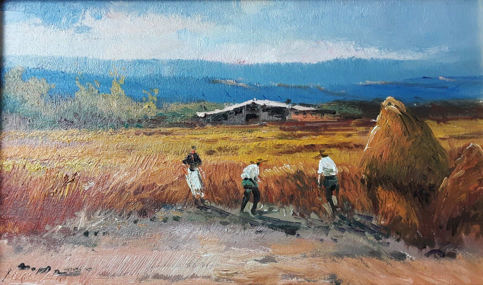 M. Aznar - Beautiful Original Oil Painting – Signed Rural Spanish Landscape