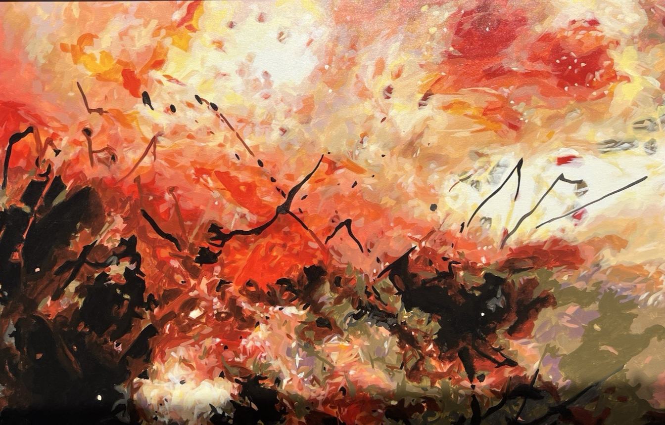 Daniel Bulimar Henciu Acrylic Abstract Painting 146×96cm - Free Delivery in NW