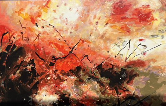 Daniel Bulimar Henciu Acrylic Abstract Painting 146×96cm - Free Delivery in NW