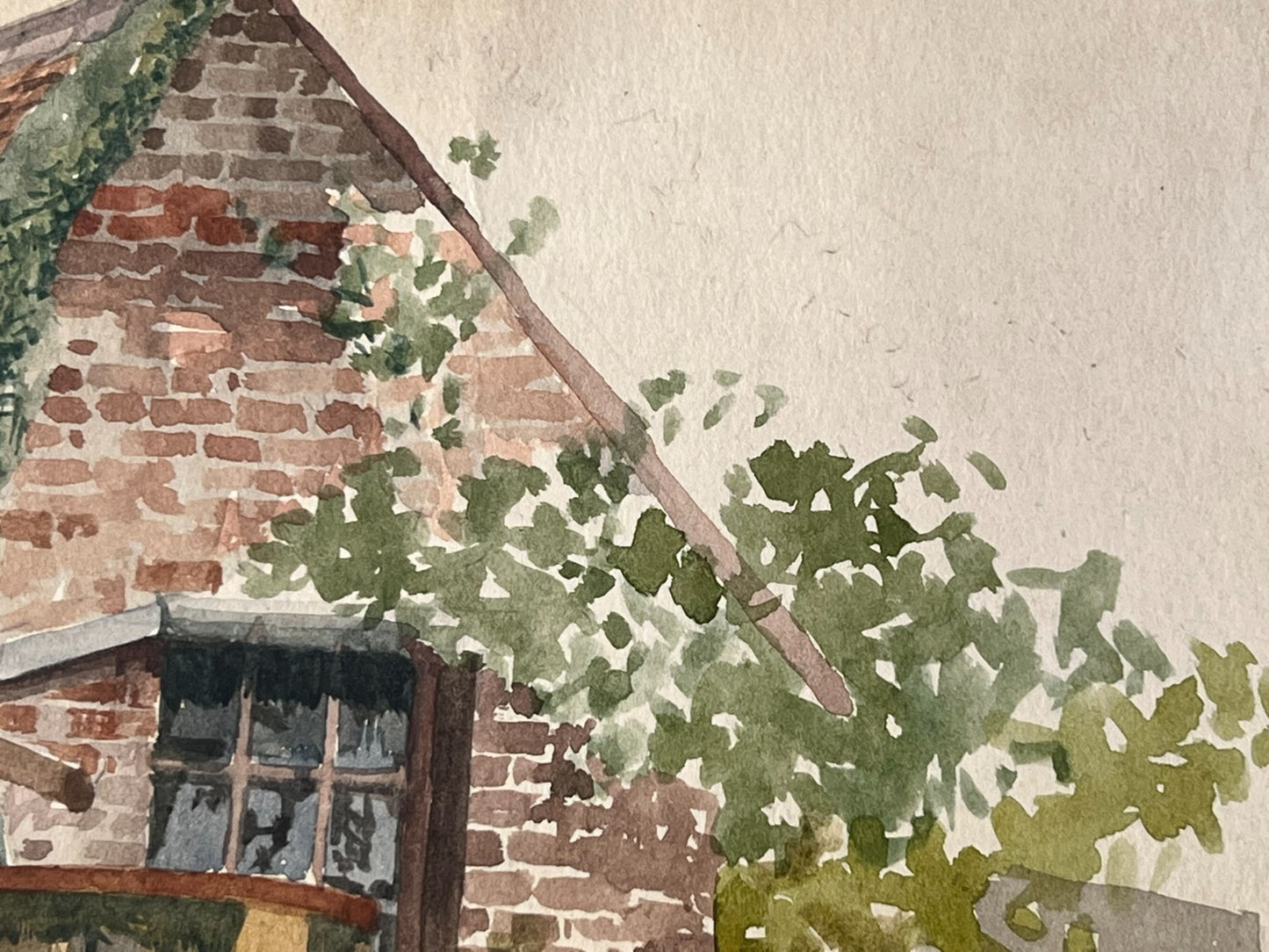 Harry Bush ROI Suburban Garden Scene London Watercolour Framed