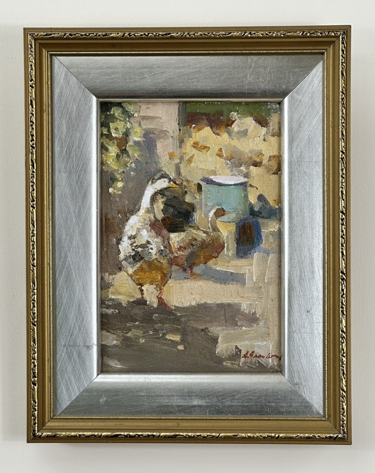 Andriy Yalanskyi - Ducks - Original Oil Painting by People's Artist of Ukraine