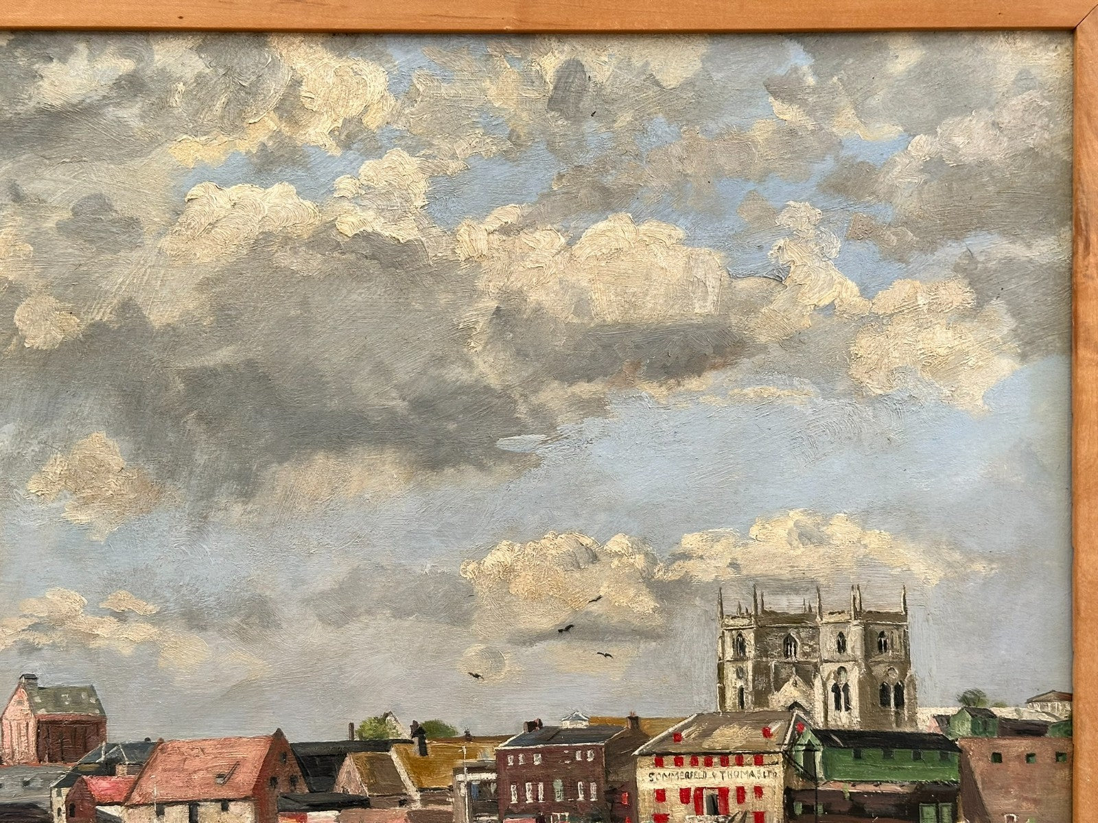 Original Thomas Kerkham Oil Painting -Slade School South Quay Kings Lynn Norfolk