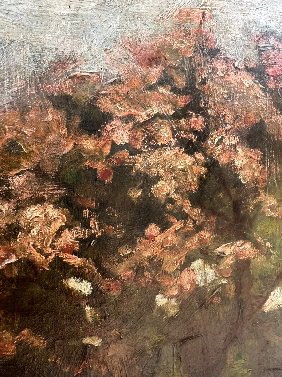 Francis S Walker RHA RE – Irish Oil on Board Stunning Blossom Landscape 45×60cm