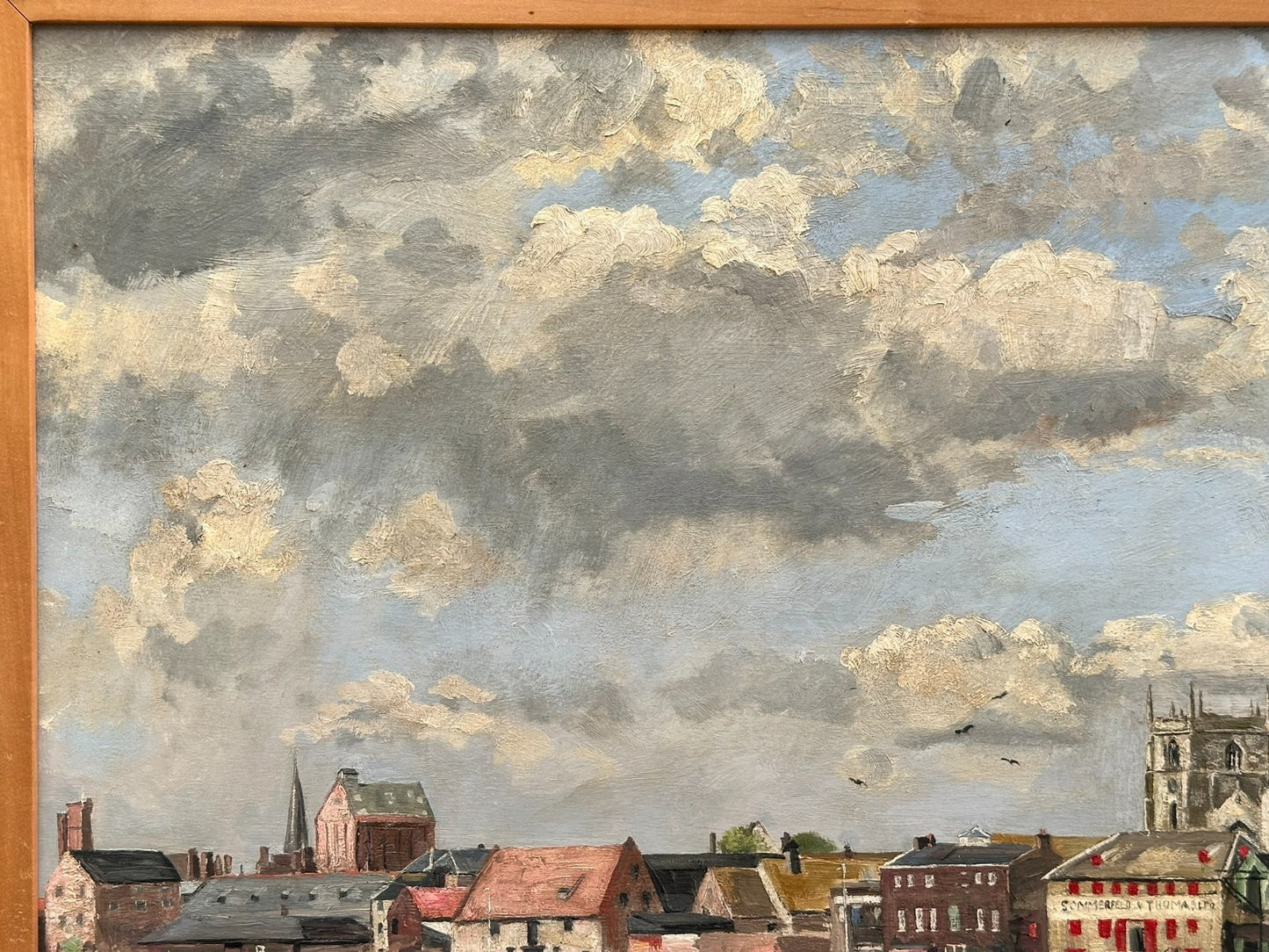 Original Thomas Kerkham Oil Painting -Slade School South Quay Kings Lynn Norfolk