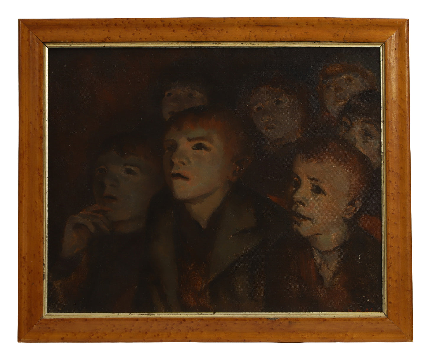 Morris Kestelman RA - Children at Cinema c.1940 - Oil Painting