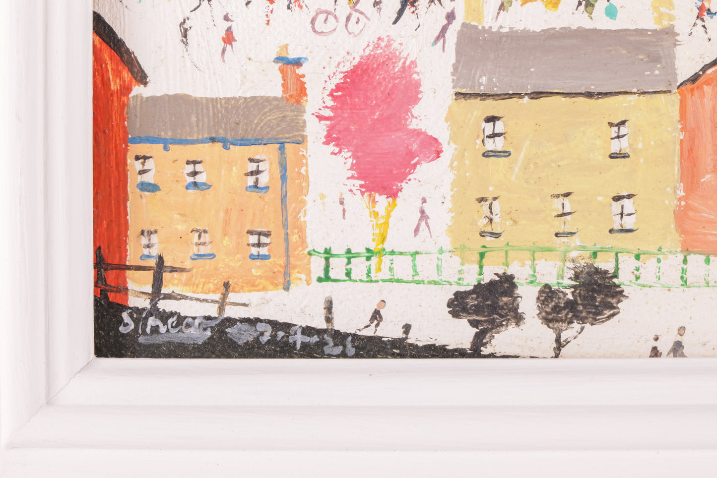 Simeon Stafford - Large Oil Painting - Coastal Town , Northern School 50 x 75cm