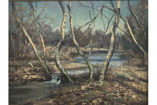 Original 1930s British Landscape Arthur E. Milne - With Crackling Leaf Underfoot
