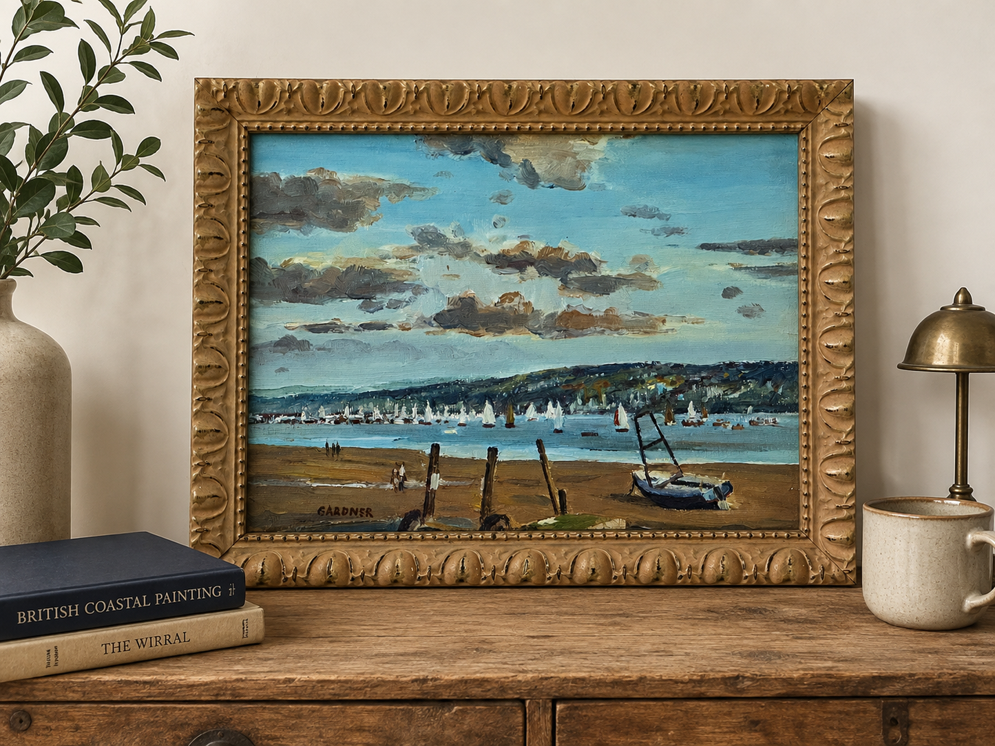 Keith Gardner RCA - Yachts on Dee from West Kirby - Double-Sided Oil